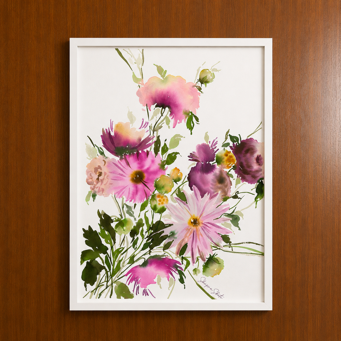 Watercolour Floral Art Print &