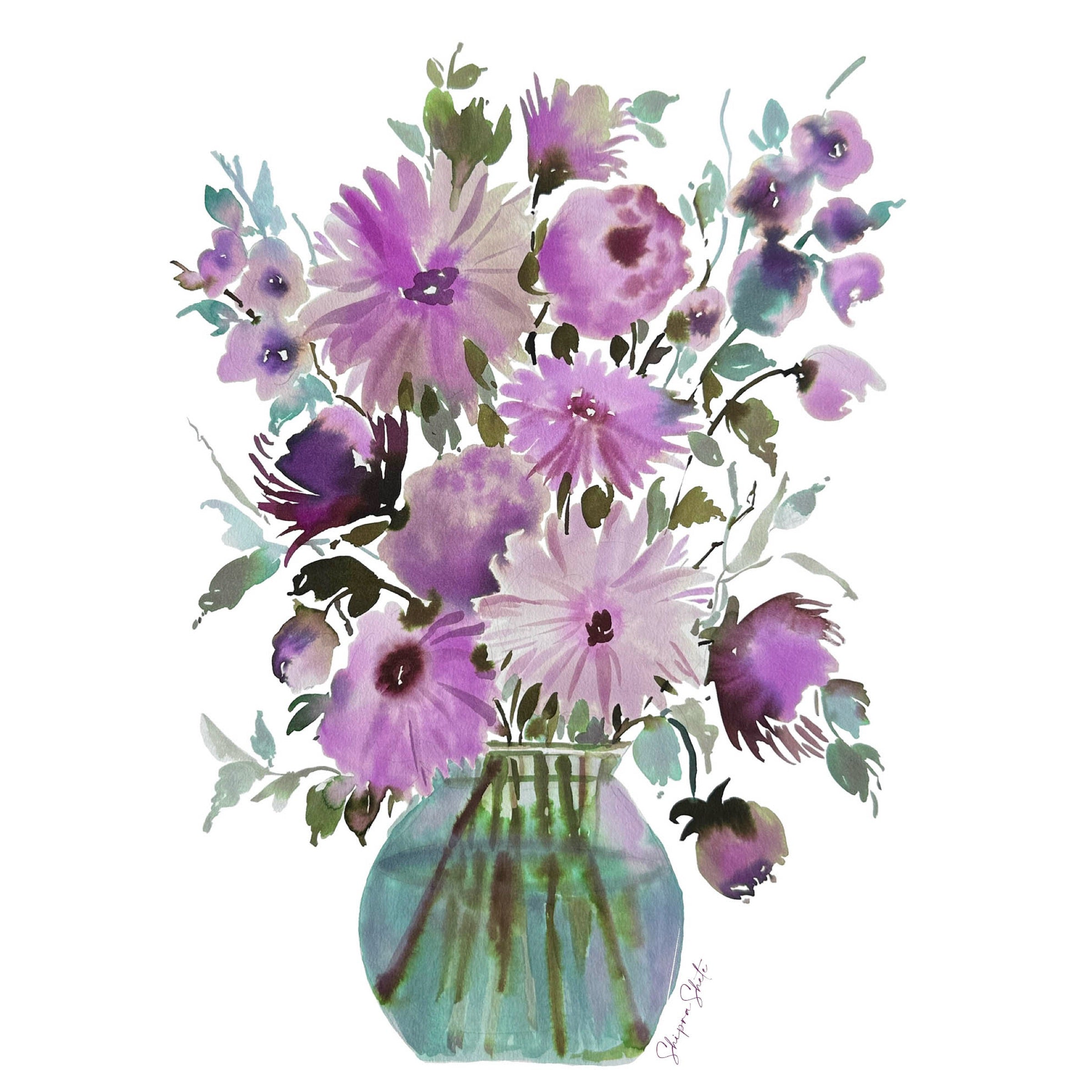Watercolour Floral Art Print &