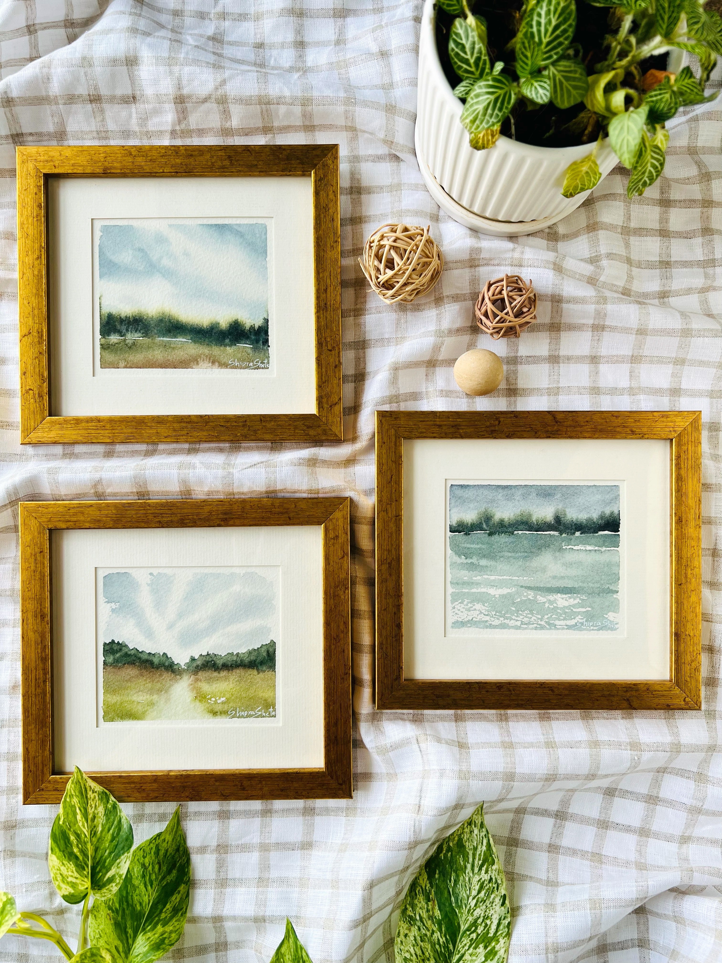 Mini Framed Watercolour Landscape 9