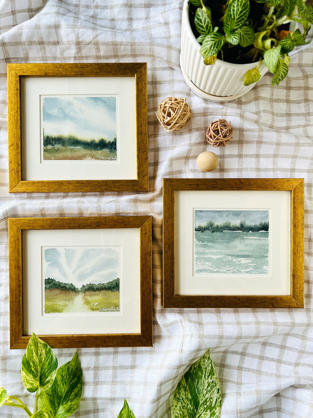 Mini Framed Watercolour Landscape 8
