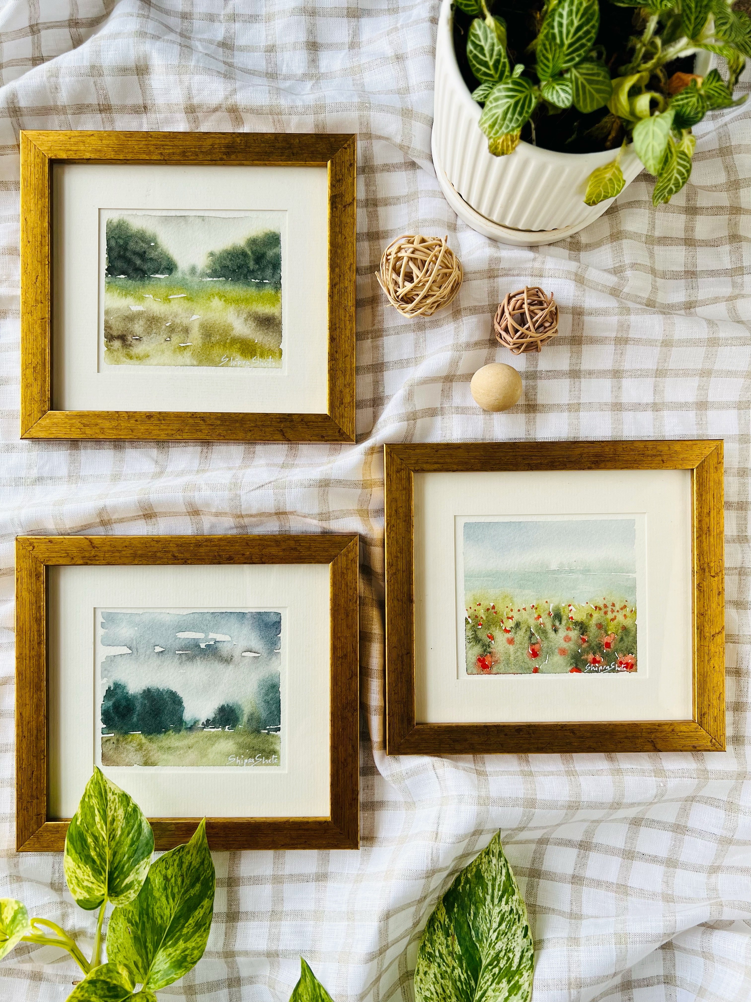 Mini Framed Watercolour Landscape 2