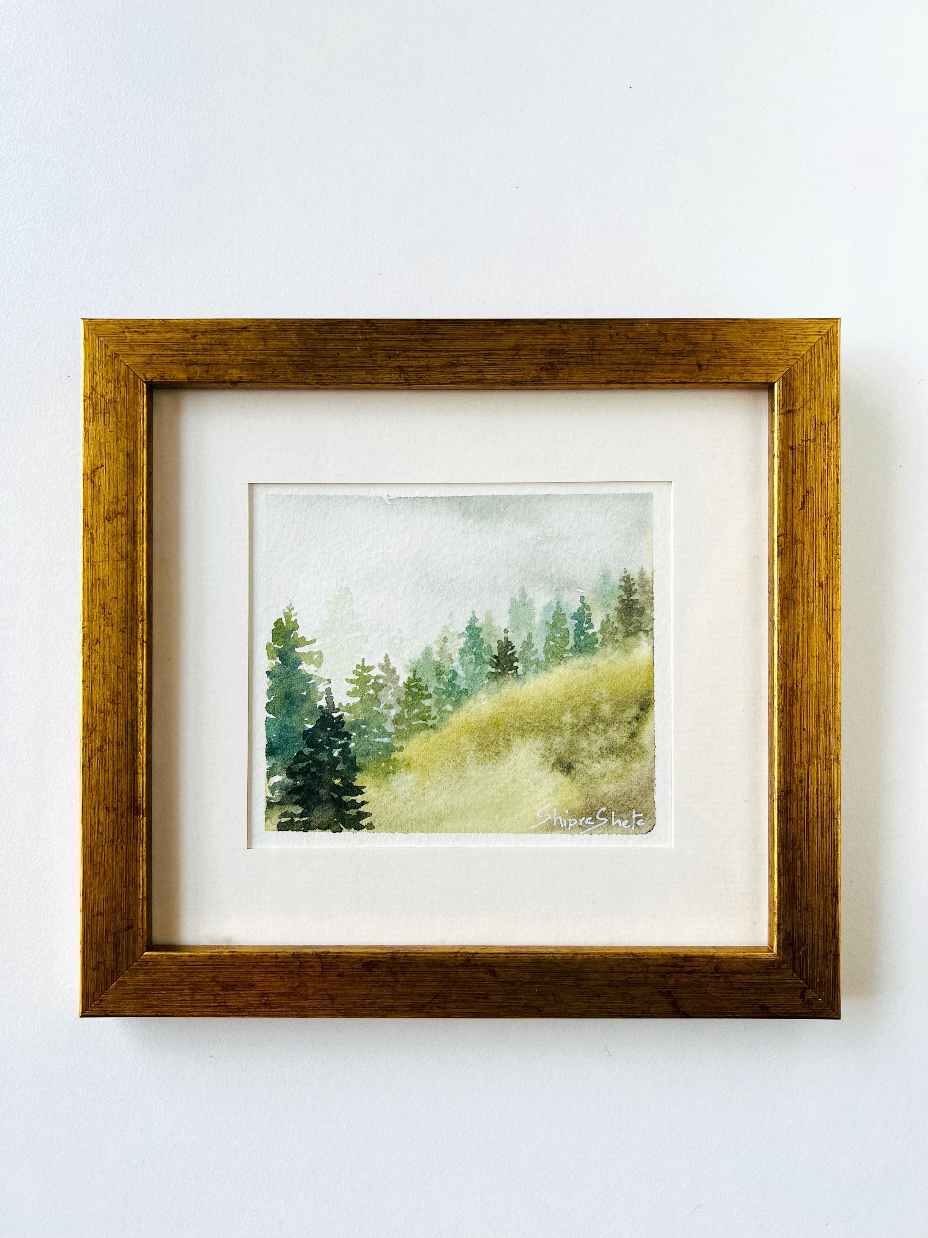 Mini Framed Watercolour Landscape 4