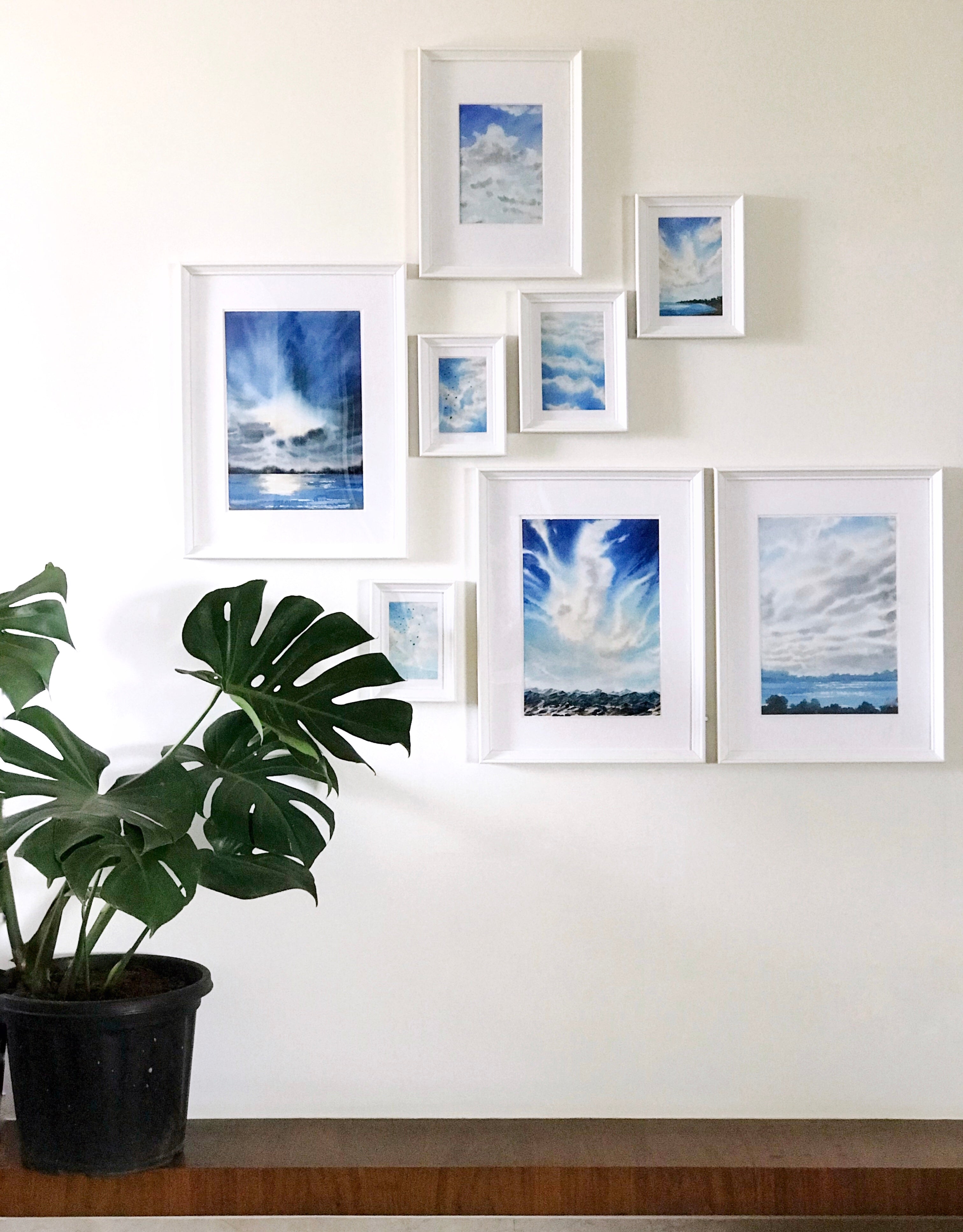 Blue Skies Watercolour Painting 2