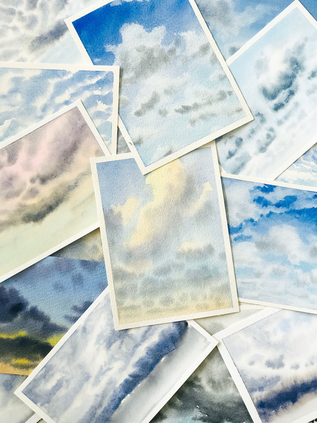 Blue Skies Watercolour Painting 3