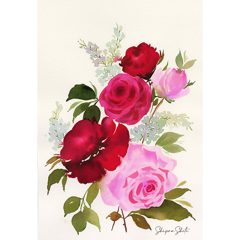 Watercolour Floral Art Print &