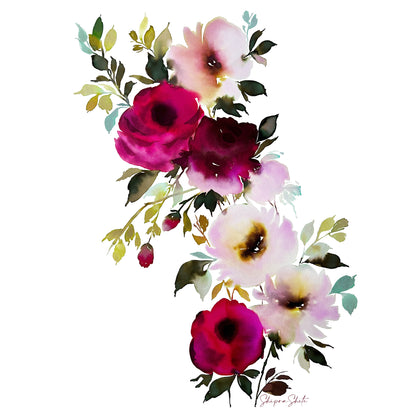 Watercolour Floral Art Print &
