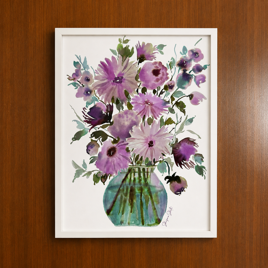 Watercolour Floral Art Print &