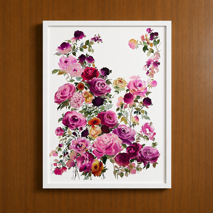 Watercolour Floral Art Print &