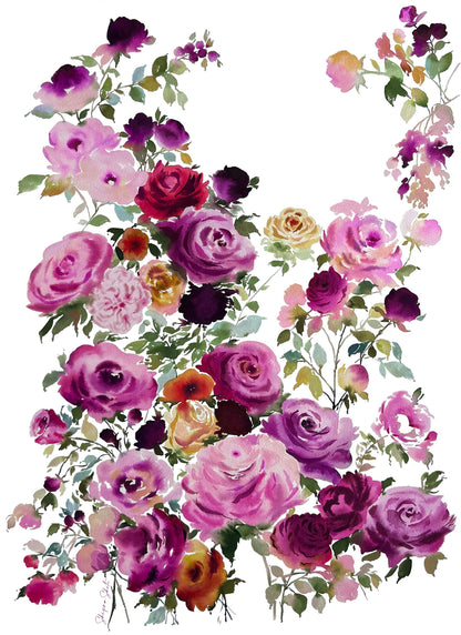 Watercolour Floral Art Print &