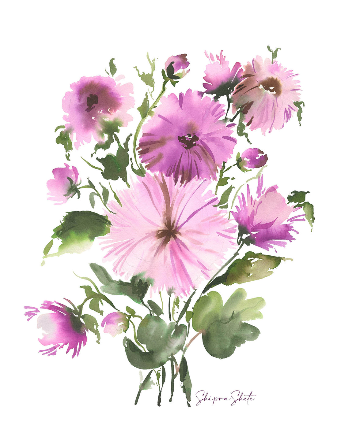Watercolour Floral Art Print &