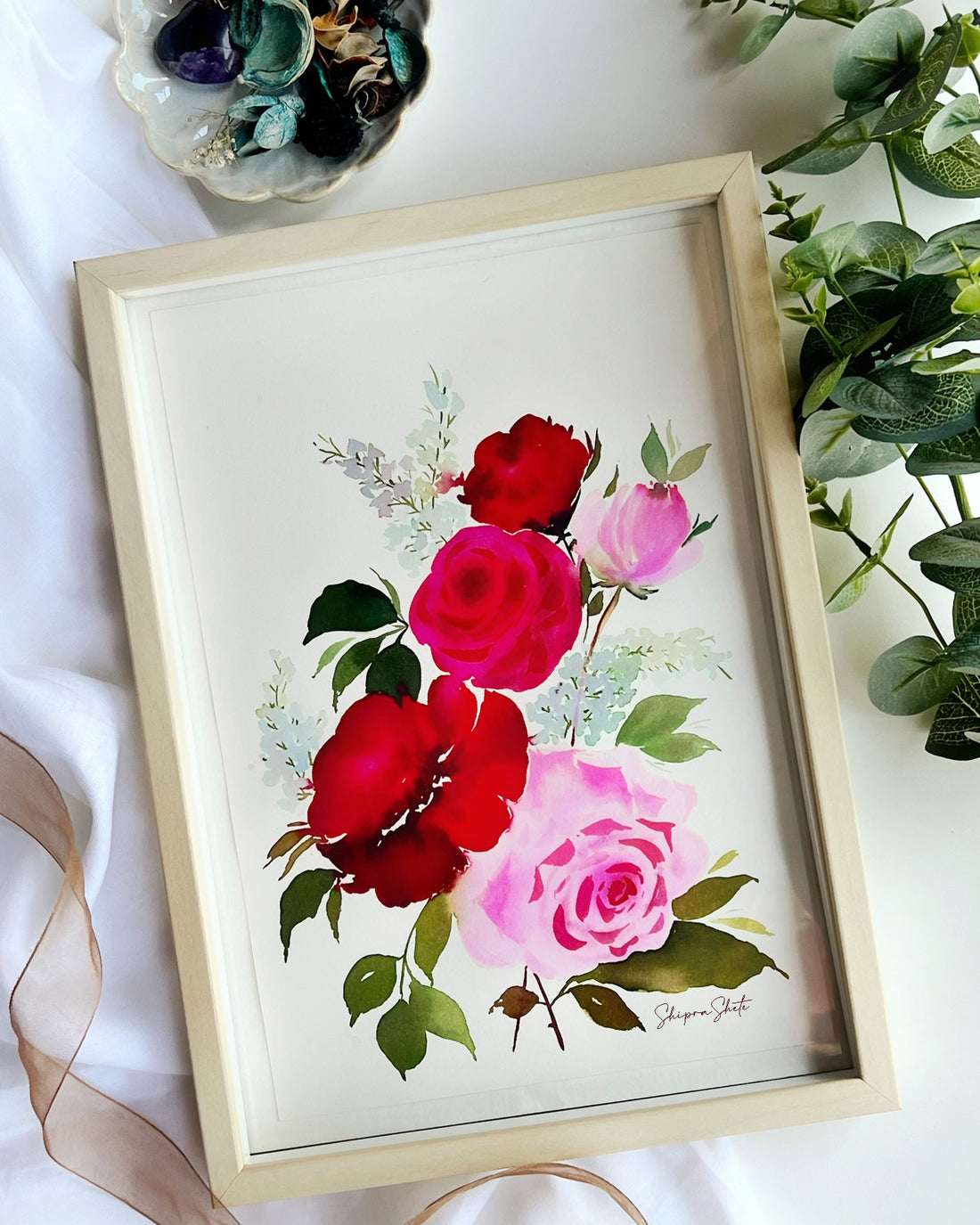 Watercolour Floral Art Print &