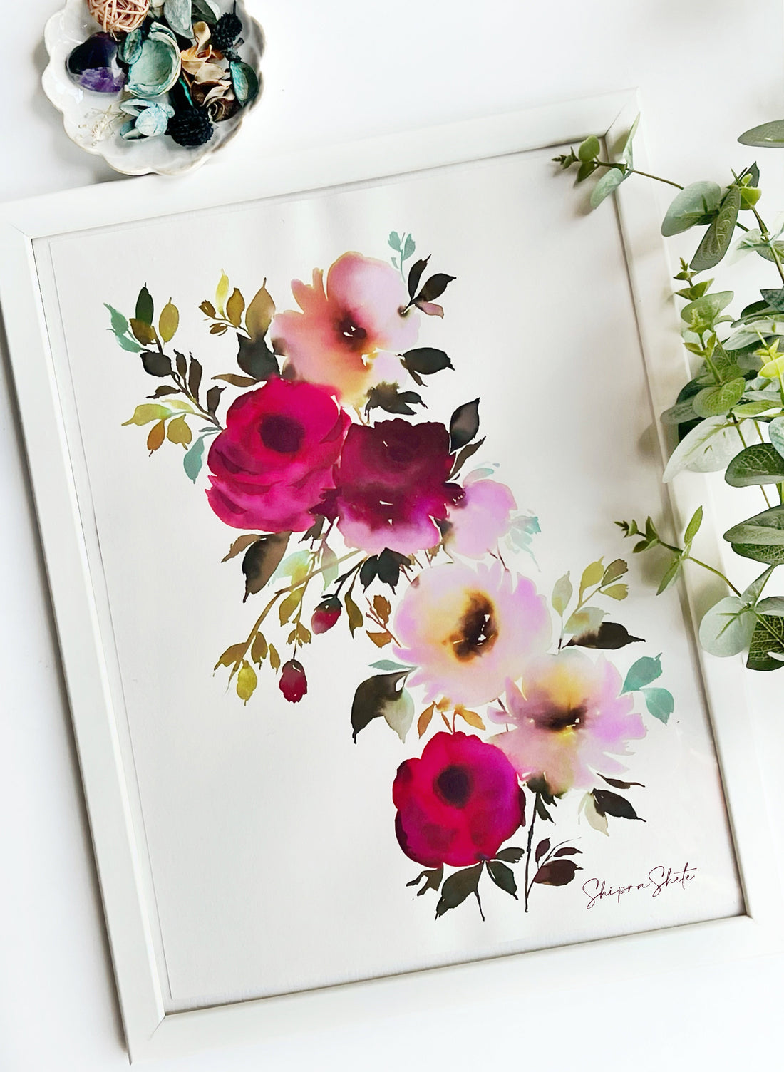 Watercolour Floral Art Print &