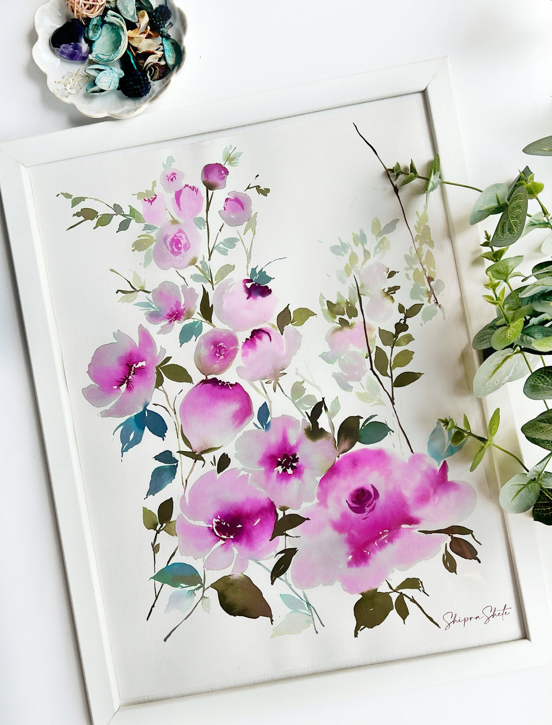 Watercolour Floral Art Print &