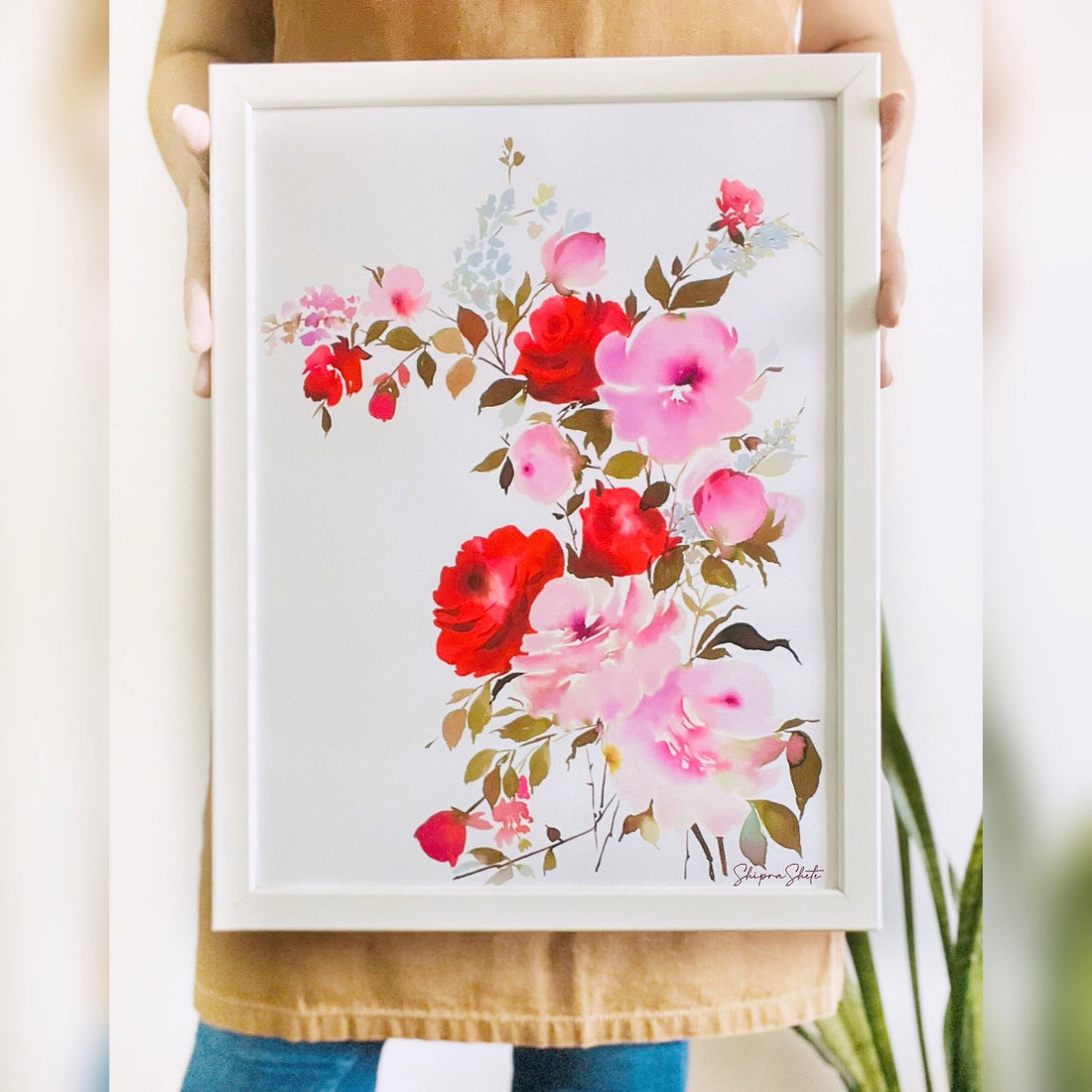 Watercolour Floral Art Print &