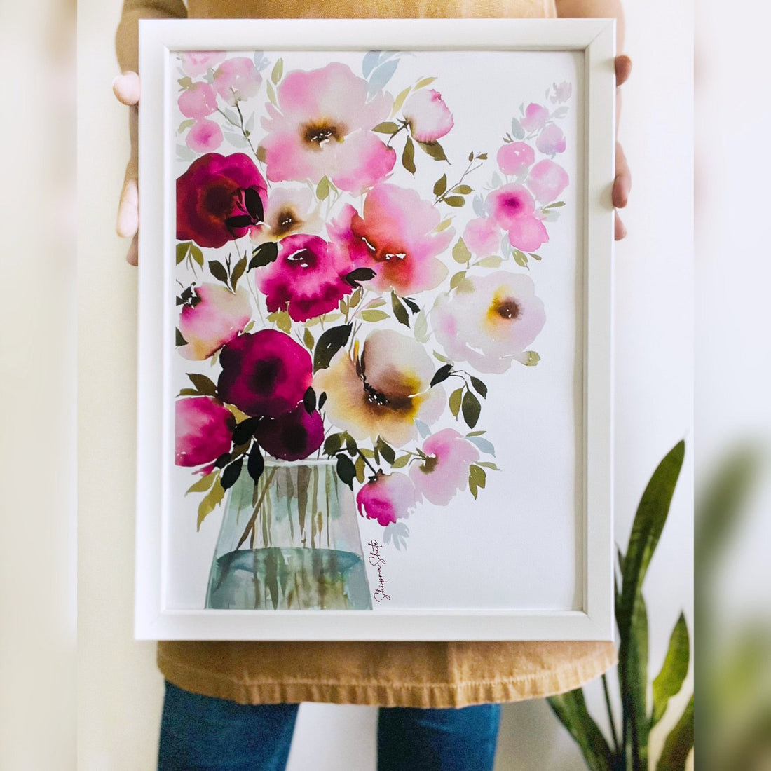 Watercolour Floral Art Print &